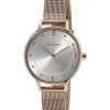 Skagen Anita Silver Dial Crystal Rose Gold-Tone Mesh Bracelet SKW2151 Womens Watch