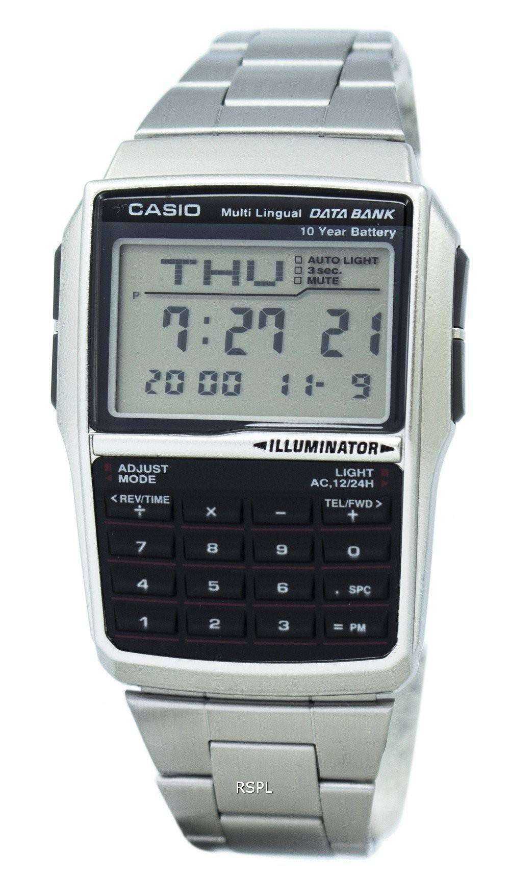 Casio Youth Digital Data Bank 5 Alarm Multi-Lingual DBC-32D-1ADF DBC-32D-1 Mens Watch