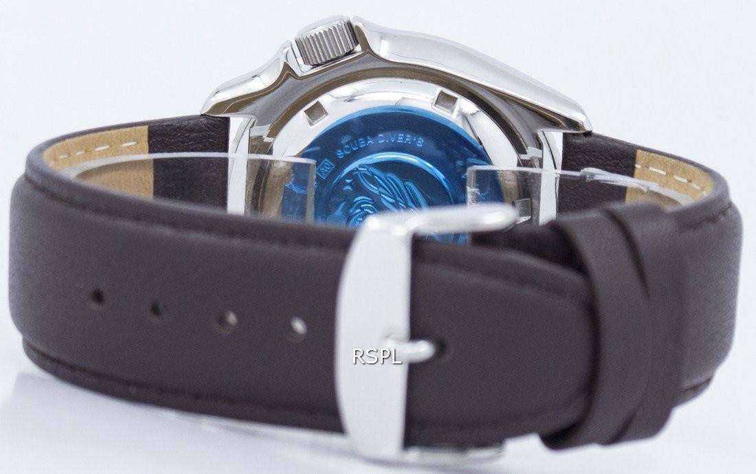 Seiko Automatic Diver's 200M Ratio Dark Brown Leather SKX009K1-LS11 Men's Watch