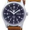 Seiko 5 Sports Automatic Japan Made Ratio Brown Leather SNZG15J1-LS9 Men's Watch