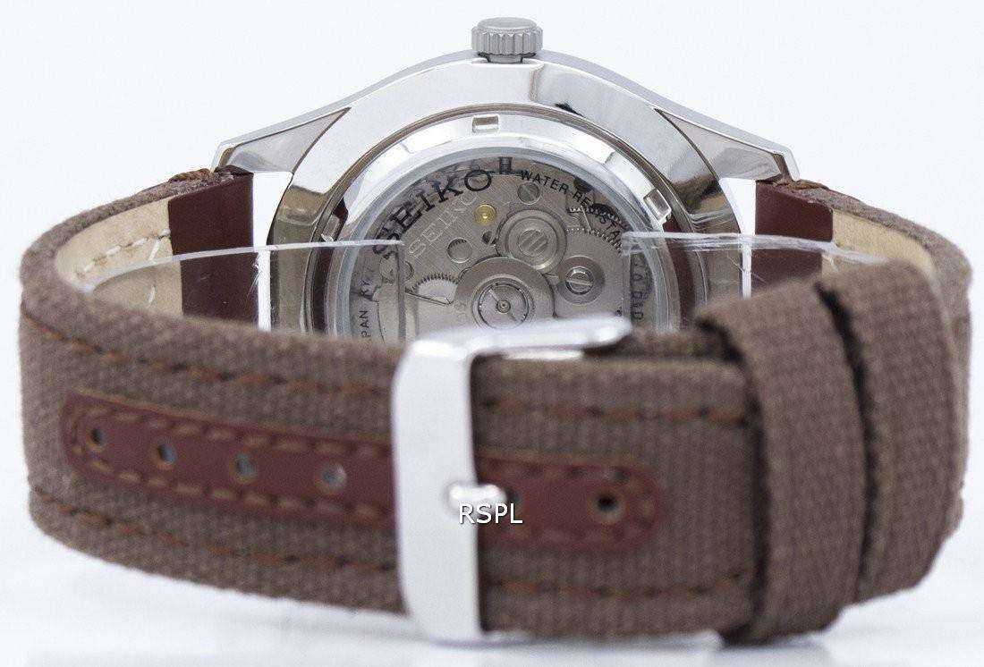 Seiko 5 Sports Automatic Japan Made Canvas Strap SNZG15J1-NS1 Men's Watch
