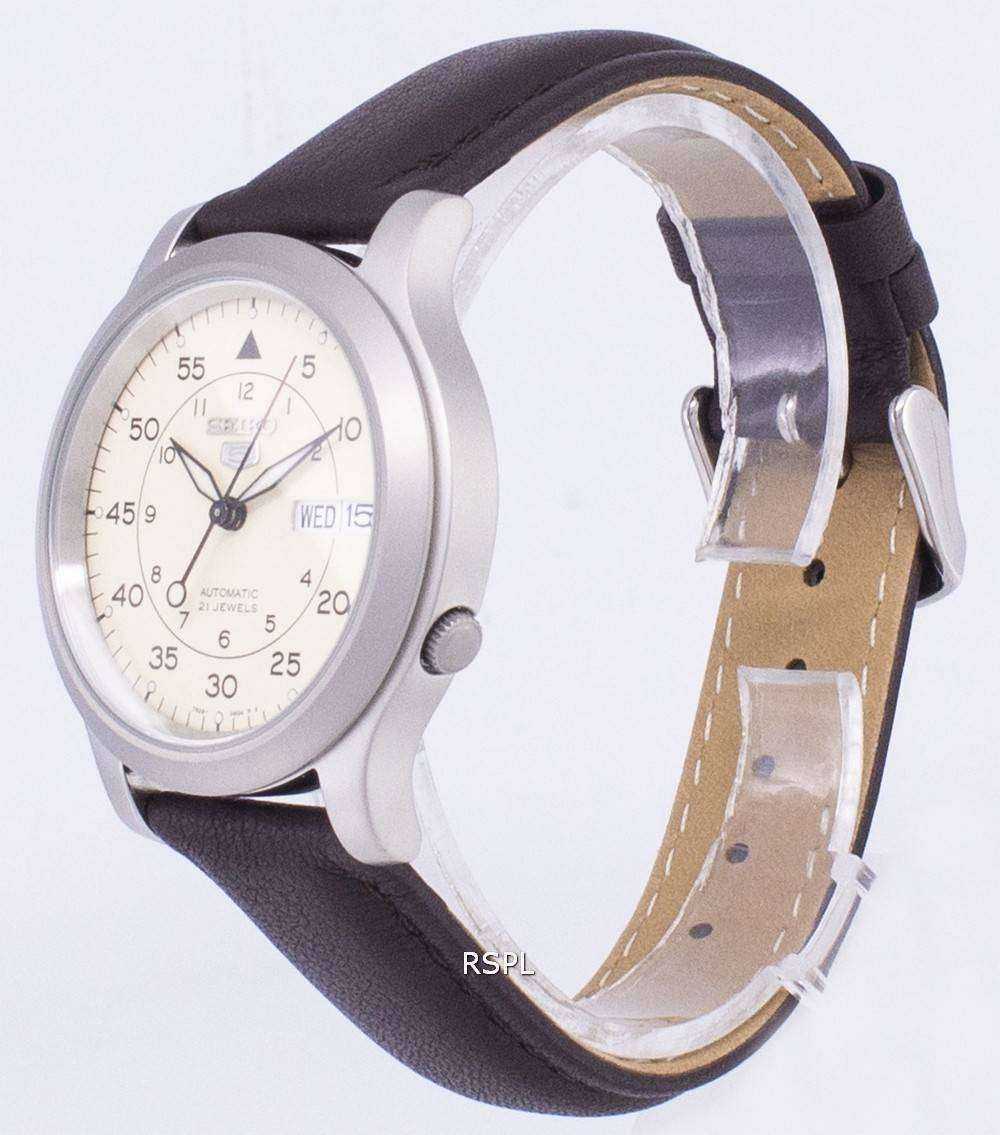 Seiko 5 Military SNK803K2-SS4 Automatic Brown Leather Strap Men's Watch