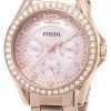 Fossil Riley Multifunction Crystal Rose Gold ES2811 Womens Watch