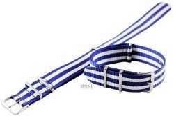 Blue And White Nato Strap 22mm