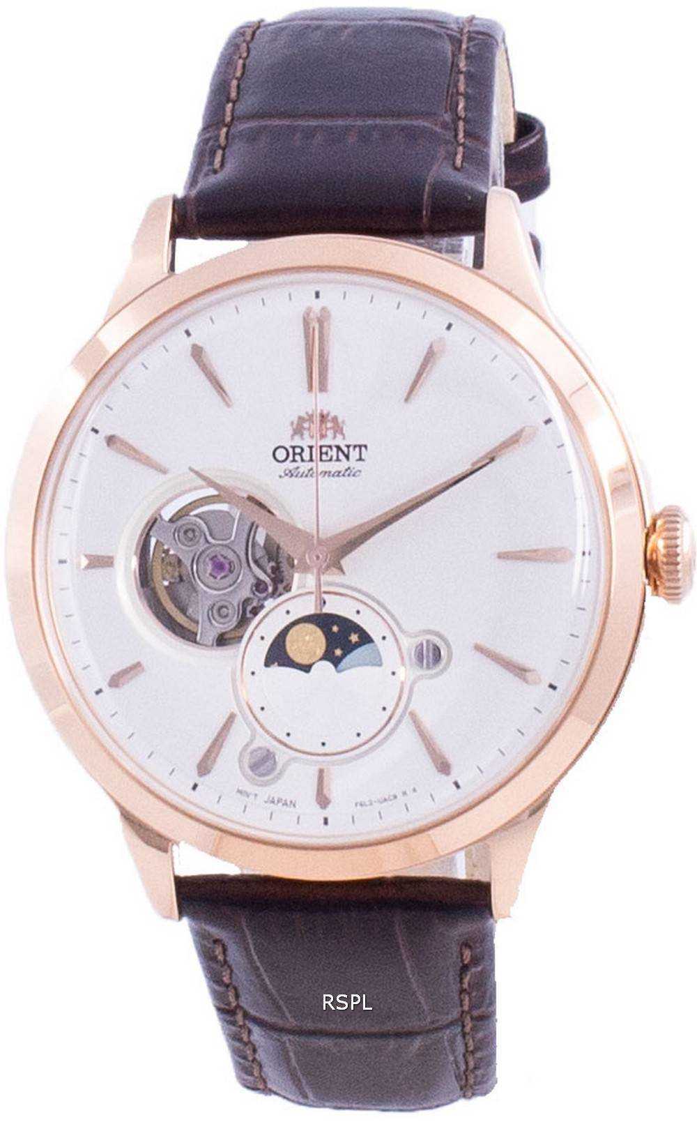 Orient Sun Moon Phase Open Heart Dial Automatic RA-AS0102S10B Mens Watch