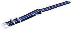 Ratio NATO36 Black And Blue Polyester 22mm Strap