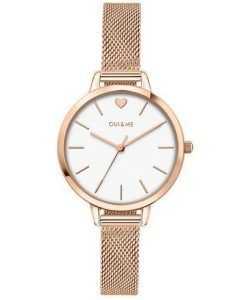 Oui & Me Petite Amourette White Dial Rose Gold Tone Stainless Steel Quartz ME010051 Women's Watch