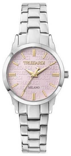 Trussardi T-Bent Pink Stainless Steel Dial Quartz R2453141508 Womens Watch