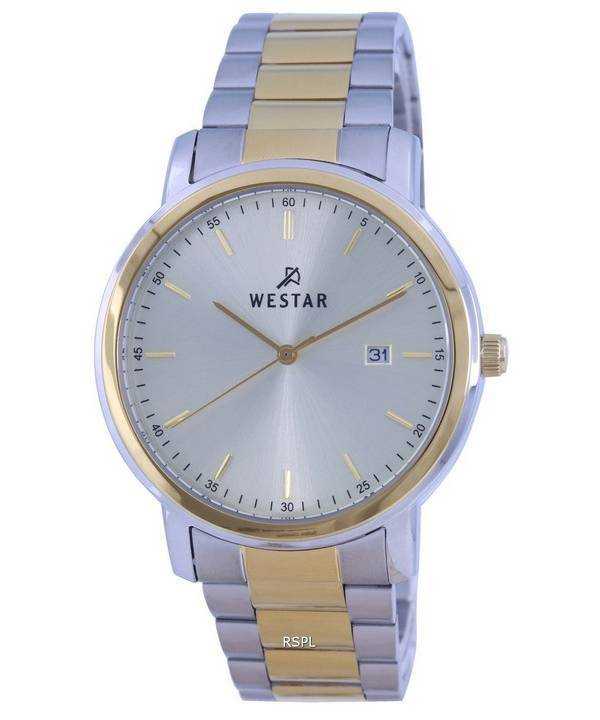 Westar Silver Dial Two Tone Stainless Steel Quartz 50243 CBN 102 Mens Watch