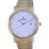 Westar White Dial Gold Tone Stainless Steel Quartz 50243 GPN 101 Mens Watch