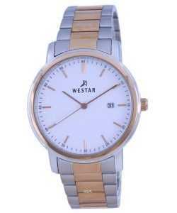 Westar White Dial Two Tone Stainless Steel Quartz 50243 SPN 601 Mens Watch