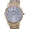 Westar Silver Dial Gold Tone Stainless Steel Quartz 50245 GPN 102 Mens Watch