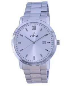 Westar Blue Dial Leather Strap Quartz 50244 STN 104 Mens Watch