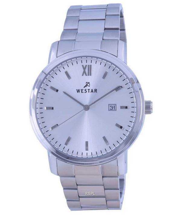 Westar Blue Dial Leather Strap Quartz 50244 STN 104 Mens Watch