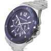 Michael Kors Lennox Chronograph Stainless Steel Blue Dial Quartz MK8938 Mens Watch