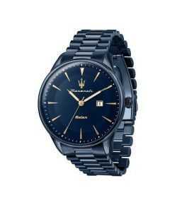 Maserati Tradizione Solar Blue Dial Quartz R8853146003 100M Mens Watch