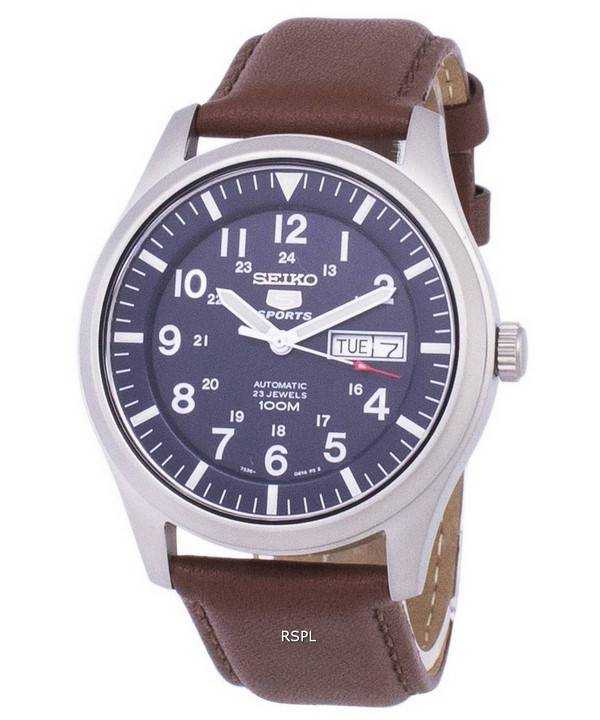 Seiko 5 Sports Automatic Ratio Brown Leather SNZG11K1-LS12 Men's Watch