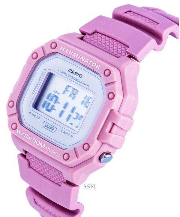 Casio Youth Digital Resin Quartz W-218HC-4A W218HC-4 Womens Watch