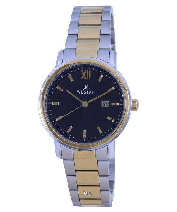 Westar Black Two Tone Stainless Steel Quartz 40245 CBN 103 Womens Watch