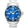 Longines HydroConquest Sunray Blue With Super-LumiNova Dial Automatic Diver's L3.782.4.96.6 300M Men's Watch