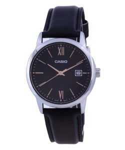 Casio Black Dial Stainless Steel Analog Quartz MTP-V002L-1B3 MTPV002L-1 Mens Watch