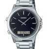 Casio Analog Digital Black Dial Stainless Steel MTP-VC01D-1E MTPVC01D-1 Mens Watch