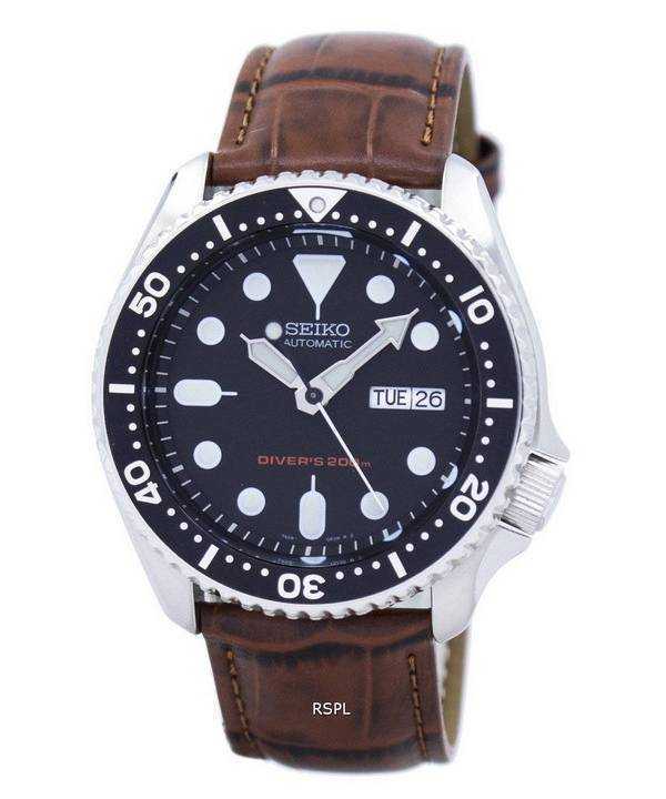 Seiko Automatic Diver's 200M Ratio Brown Leather SKX007K1-LS7 Men's Watch