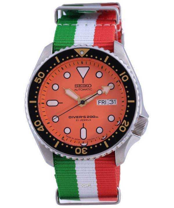 Seiko Automatic Divers Japan Made Polyester SKX011J1-var-NATO23 200M Mens Watch