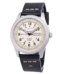 Seiko 5 Sports SNZG07J1-LS13 Military Japan Made Black Leather Strap Men's Watch