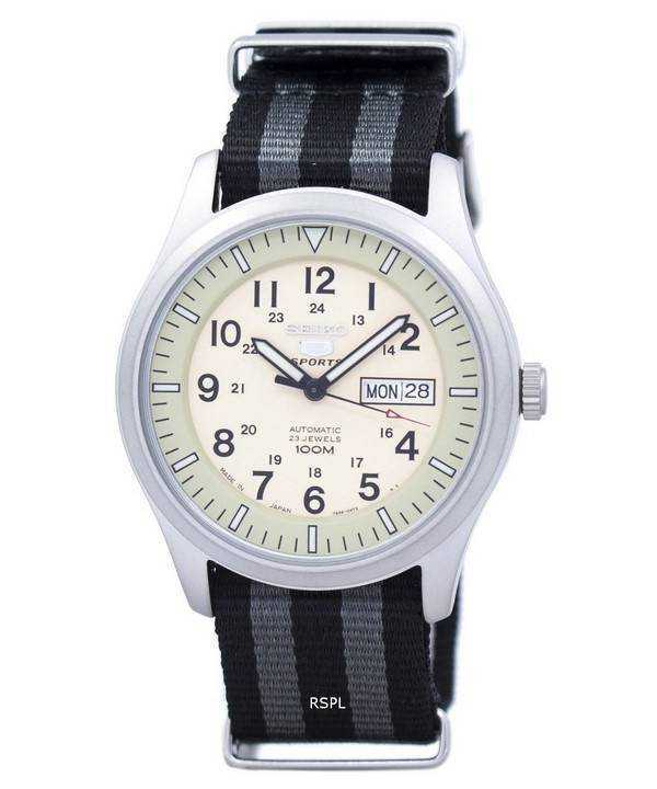 Seiko 5 Sports Military Automatic Japan Made NATO Strap SNZG07J1-NATO1 Men's Watch