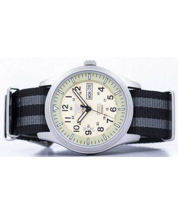 Seiko 5 Sports Military Automatic Japan Made NATO Strap SNZG07J1-NATO1 Men's Watch