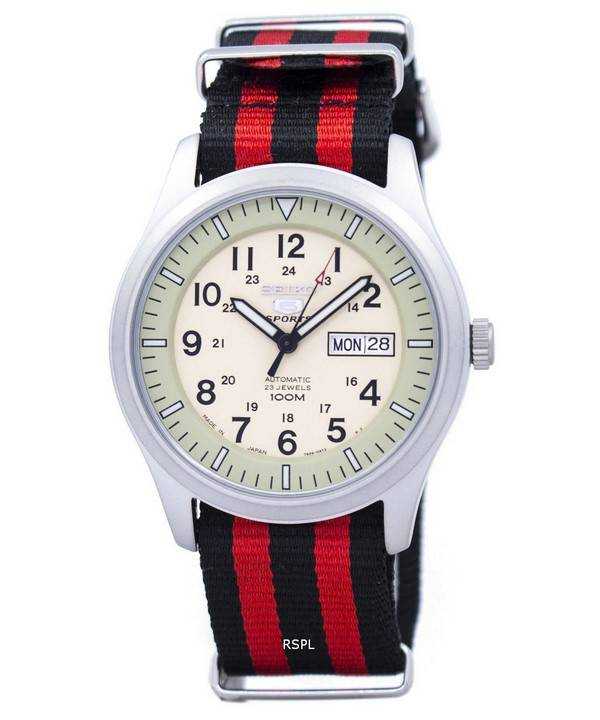 Seiko 5 Sports Military Automatic Japan Made NATO Strap SNZG07J1-NATO3 Men's Watch