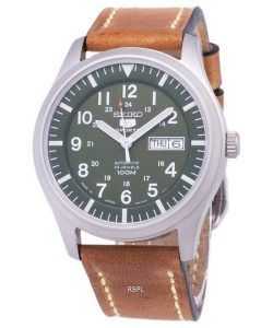 Seiko 5 Sports SNZG09J1-LS17 Japan Made Brown Leather Strap Men's Watch