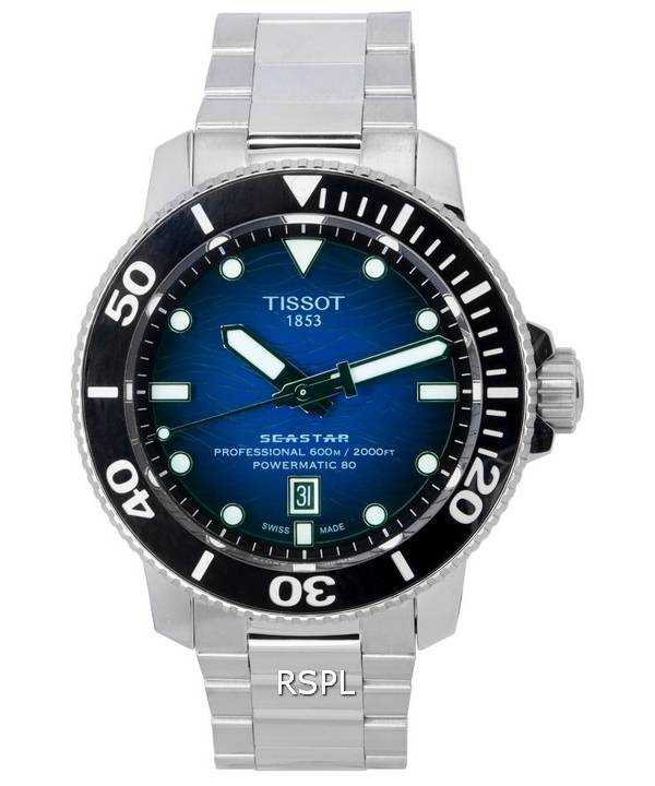 Tissot Seastar 2000 Professional Powermatic 80 Blue Dial Diver's T120.607.11.041.01 T1206071104101 600M Men's Watch