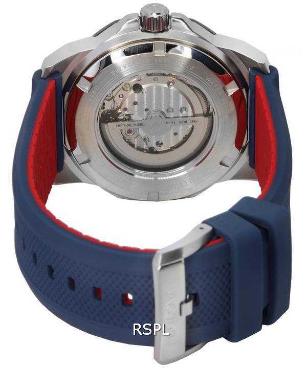 Bulova Marine Star Open Heart Blue Dial Automatic Diver's 98A282 200M Men's Watch