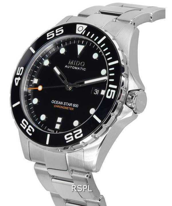 Mido Ocean Star 600 Chronometer Black Dial Automatic Diver's M026.608.11.051.00 M0266081105100 600M Men's Watch - Image 3