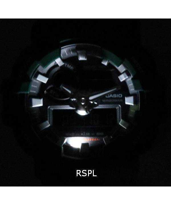 Casio G-Shock Popular Spirited Colours Green Analog Digital Quartz GA-700SC-3A GA700SC-3 200M Mens Watch