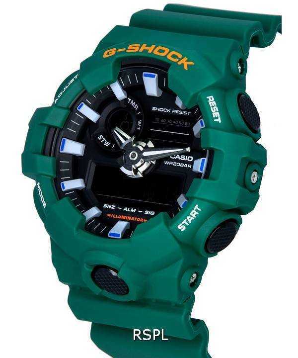 Casio G-Shock Popular Spirited Colours Green Analog Digital Quartz GA-700SC-3A GA700SC-3 200M Mens Watch