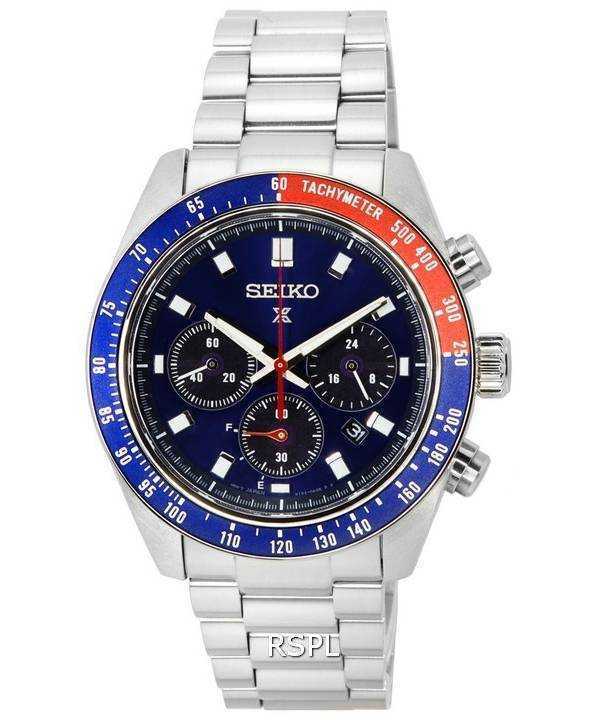 Seiko Prospex Speedtimer Go Large Solar Chronograph Blue Dial SSC913 SSC913P1 SSC913P 100M Men's Watch