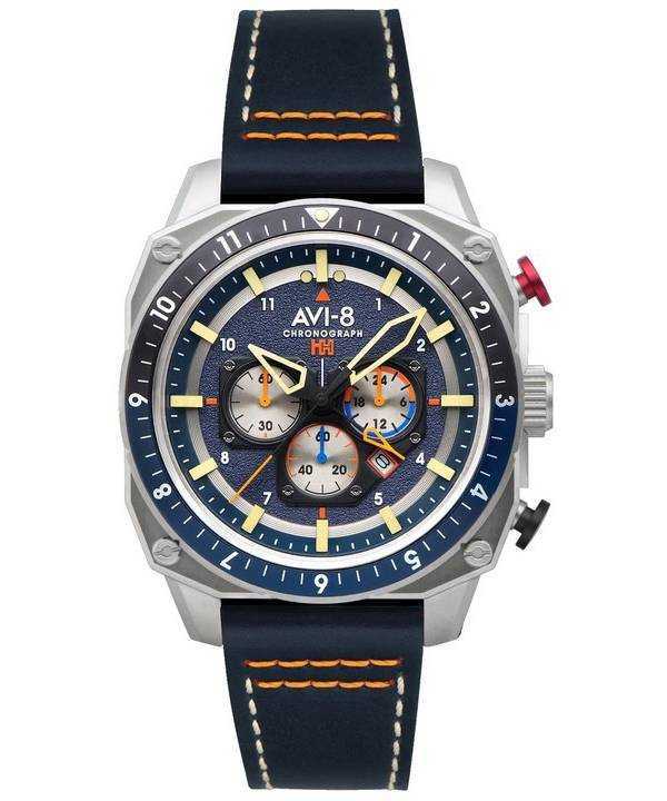 AVI-8 Hawker Hunter Atlas Dual Time Chronograph Pavillion Blue Quartz AV-4100-02 Men's Watch