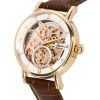 Ingersoll The Herald Leather Strap Rose Gold Skeleton Dial Automatic I00401B Men's Watch