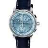 Zeppelin 100 Jahre Chronograph Leather Strap Ice Blue Dial Quartz 86704 Men's Watch