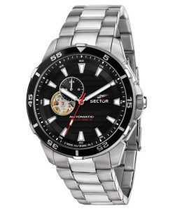 Sector ADV2500 Automatico Stainless Steel Open Heart Black Dial Automatic R3223243001 100M Mens Watch
