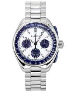 Bulova Lunar Pilot Archive Series Special Edition Chronograph Silver Dial Quartz 98K112 Mens Watch With Extra Strap