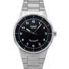 Casio Standard Analog Stainless Steel Black Dial Solar Powered MTP-RS105D-1B Mens Watch