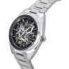 Bulova Classic Surveyor Stainless Steel Silver Skeleton Dial Automatic 96A293 Mens Watch