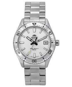 Orient Sports Mako Stainless Steel White Dial Automatic Diver's RA-AC0Q03S10B 200M Men's Watch