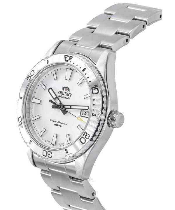 Orient Sports Mako Stainless Steel White Dial Automatic Diver's RA-AC0Q03S10B 200M Men's Watch