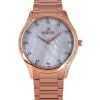Westar Zing Crystal Accents Rose Gold Tone Stainless Steel White Mother Of Pearl Dial Quartz 00127PPN611 Women's Watch