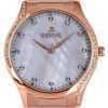 Westar Zing Crystal Accents Rose Gold Tone Stainless Steel White Mother Of Pearl Dial Quartz 00127PPN611 Women's Watch